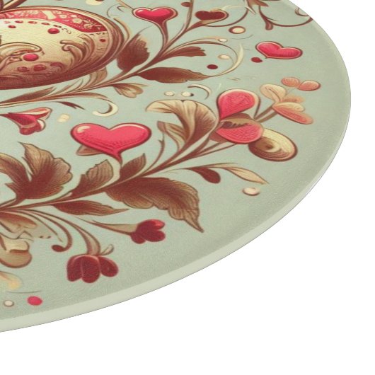 Valentinstag Vintages Herz Xoxo Schneidebrett (Ecke)