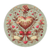 Valentinstag Vintages Herz Xoxo Schneidebrett (Vorderseite)