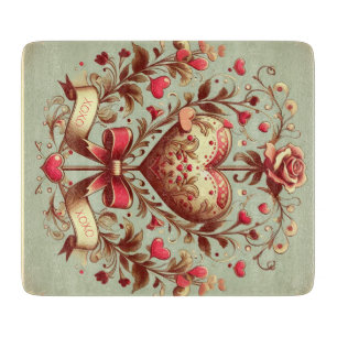 Valentinstag Vintages Herz Xoxo Schneidebrett