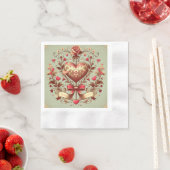 Valentinstag Vintages Herz Xoxo Serviette (Beispiel)