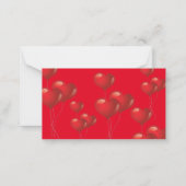 Valentinstag-Visitenkarten Mitteilungskarte (Rückseite)