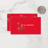 Valentinstag-Visitenkarten Mitteilungskarte (Vorderseite/Rückseite Beispiel)