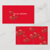 Valentinstag-Visitenkarten Mitteilungskarte (Vorne/Hinten)