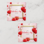 Valentinstag Visitenkarten Quadratische Visitenkarte (Vorne/Hinten)
