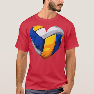 Valentinstag Volleyball Liebhaber Liebe Herz Match T-Shirt