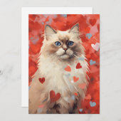 Valentinstag von Birman Feiertagskarte (Vorne/Hinten)