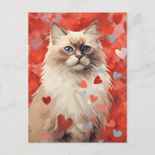 Valentinstag von Birman Postkarte