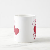 Valentinstag von Doppelherzen und Glitzer Kaffeetasse (Mittel)