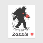 Valentinstag von Sasquatch Aufkleber (Blatt)
