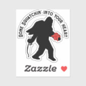 Valentinstag von Sasquatch Aufkleber (Blatt)