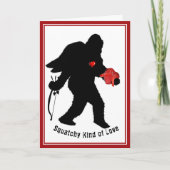 Valentinstag von Sasquatch Feiertagskarte (Vorderseite)