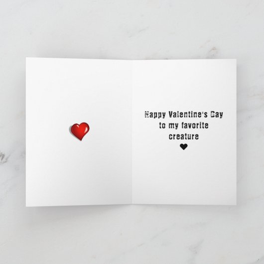 Valentinstag von Sasquatch Feiertagskarte (Innenseite)