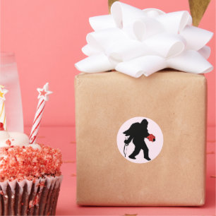 Valentinstag von Sasquatch Runder Aufkleber