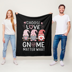 Valentinstag Wähle Liebe Gnom egal was Fleecedecke