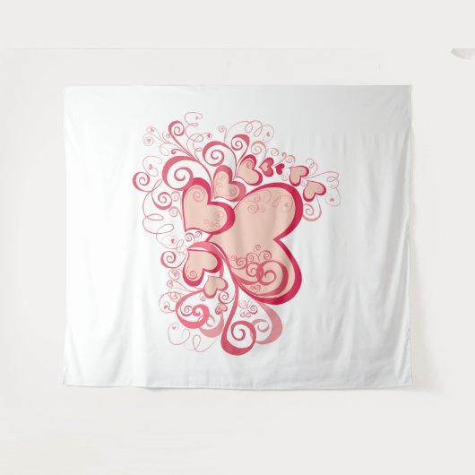 Valentinstag Wandteppich (Vorderseite (Horizontal))