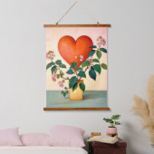 Valentinstag Wandteppich Mit Holzrahmen (Schlafzimmer)