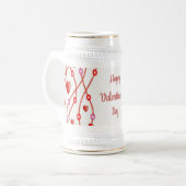 Valentinstag Wasserfarben-Design-23223 Bierglas (Vorderseite Links)