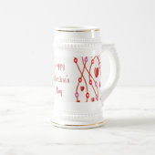 Valentinstag Wasserfarben-Design-23223 Bierglas (VorderseiteRechts)
