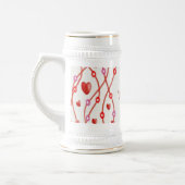 Valentinstag Wasserfarben-Design-23223 Bierglas (Links)