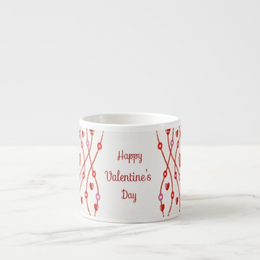 Valentinstag Wasserfarben-Design-23223 Espressotasse (Vorderseite)