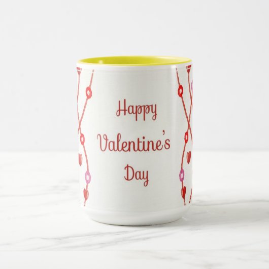Valentinstag Wasserfarben-Design-23223 Tasse (Zentrum)