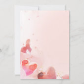 Valentinstag Wasserfarben-Party Einladung (Rückseite)