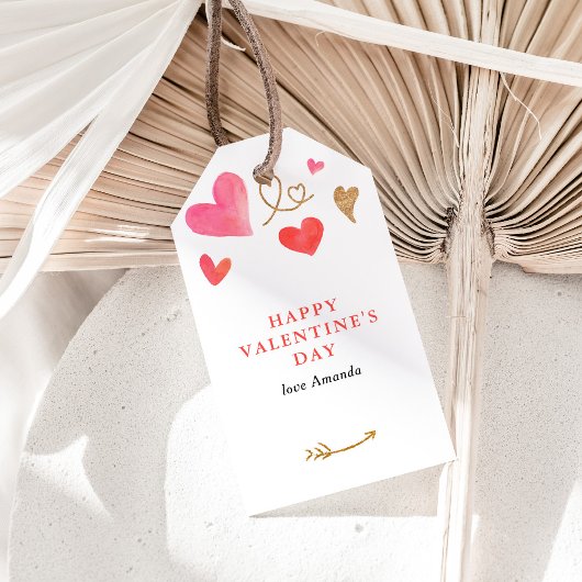 Valentinstag Wasserfarbenherz Geschenkanhänger