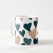 Valentinstag Wasserfarbenherzen - neutral Kaffeetasse (Vorderseite Links)