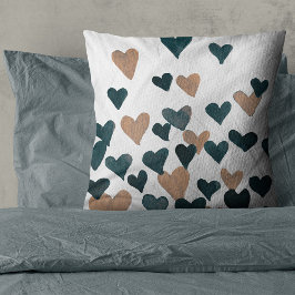 Valentinstag Wasserfarbenherzen - neutral Kissen