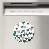 Valentinstag Wasserfarbenherzen - neutral Magnet (In Situ (Geschirrspüler))