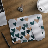 Valentinstag Wasserfarbenherzen - neutral Mousepad