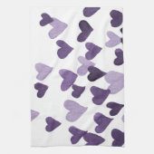 Valentinstag Wasserfarbenherzen - ultra violett Geschirrtuch (Vertikal)