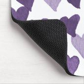 Valentinstag Wasserfarbenherzen - ultra violett Mousepad (Ecke)