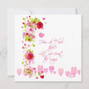Valentinstag Watercolor Sweetheart Card Feiertagskarte