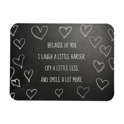 Valentinstag wegen deiner Tafel Magnet (Horizontal)