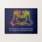 Valentinstag wegen dir Neon Puzzle (Horizontal)