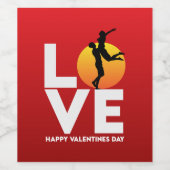 Valentinstag, Wein 🍷 Etiketten 🍷 (Einzelnes Label)