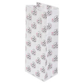 Valentinstag Weinbeutel Geschenktüte Für Weinflaschen (Vorderseite Schrägansicht)