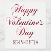 Valentinstag Weinetikett (Einzelnes Label)