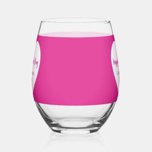 Valentinstag Weinglas Ohne Stiel (Links)