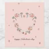 Valentinstag Weinkarte Weinetikett (Einzelnes Label)