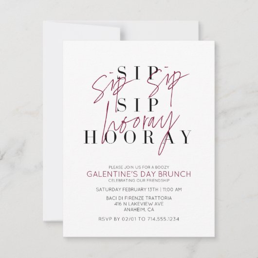 Valentinstag Weinverkostung Einladung (Vorderseite)