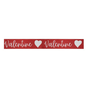 Valentinstag Weiß Glitter Grosgrain Band Ripsband