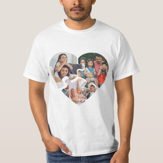 Valentinstag weißes Vintages Foto T-Shirt (Vorderseite)