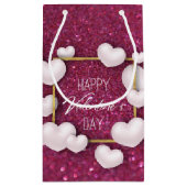 Valentinstag Weißherz Glitzer Kleine Geschenkboxen Geschenktüte (Rückseite)