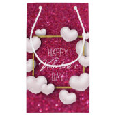 Valentinstag Weißherz Glitzer Kleine Geschenkboxen Kleine Geschenktüte (Rückseite)