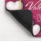 Valentinstag Weißherz Glitzer - Mousepad (Ecke)