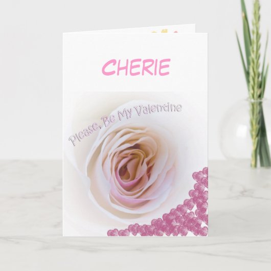 Valentinstag Weißrosen Feiertagskarte (Vorderseite)
