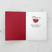 Valentinstag-Wellness mit Herzen Karte (Innenseite)