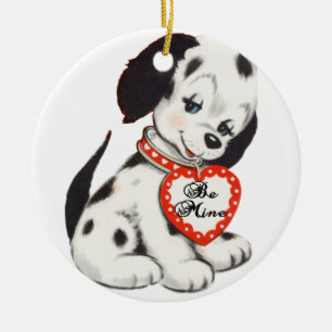Valentinstag-Welpe Dalmation Keramikornament